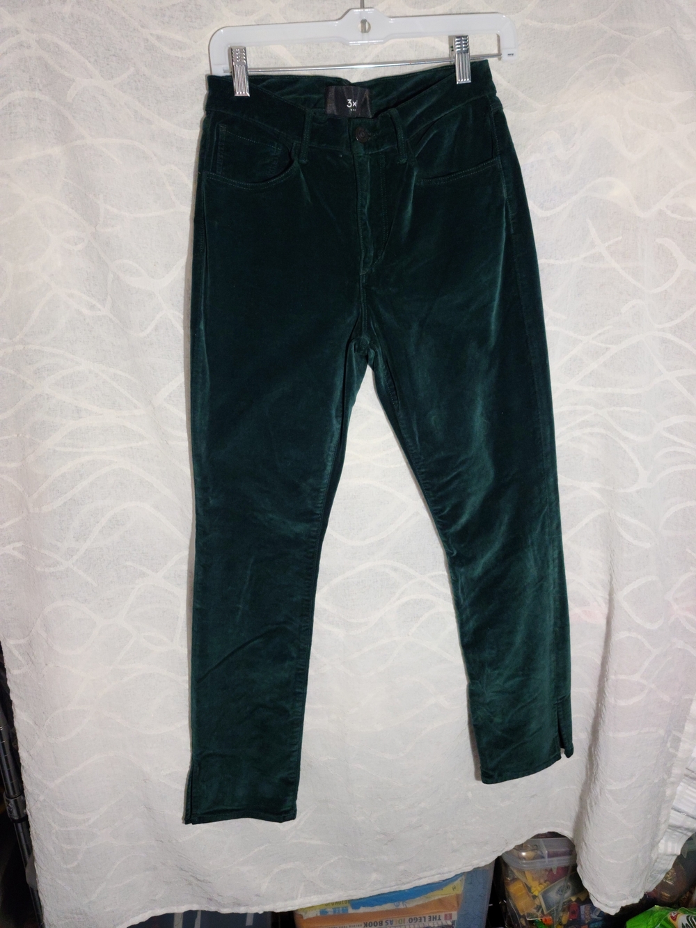 3x1 Forest Green Velvet Women's Jeans